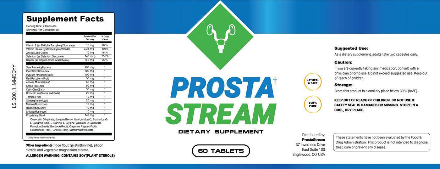 ProstaStream Supplement Facts